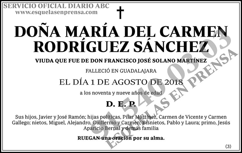 María del Carmen Rodríguez Sánchez